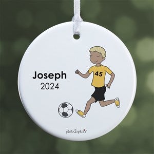 philoSophie's Soccer Player Personalized Ornament - 1 Sided Glossy