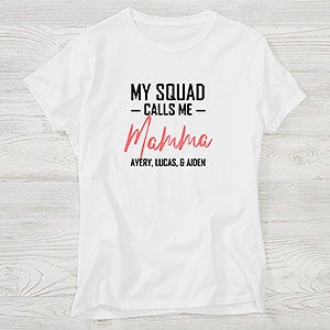 My Squad Calls Me Personalized Ladies Hanes Fitted Tee