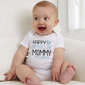 Personalised Happy 1st Mothers Day Mothers Day Baby Bodysuit Baby Vest 114