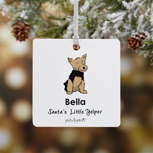 Yorkie philoSophie's Personalized Ornament - 1 Sided Metal