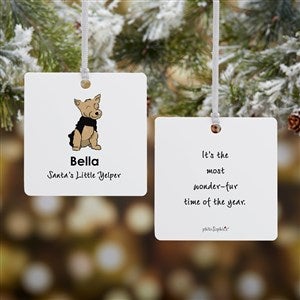 Yorkie philoSophie's Personalized Ornament - 2 Sided Metal