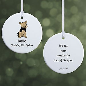 Yorkie philoSophie's Personalized Ornament - 2 Sided Glossy