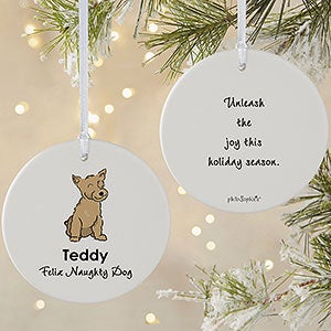Yorkie philoSophie's Personalized Ornament - 2 Sided Matte