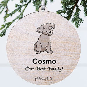 Yorkie philoSophie's Personalized Ornament - 1 Sided Wood