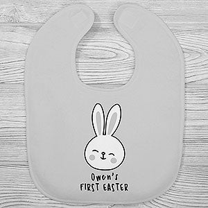 First Easter Bunny Personalized Baby Bib