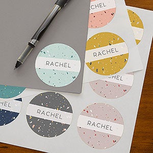 Terrazzo Personalized Stickers