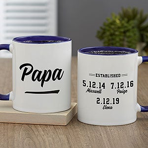 Established Personalized Coffee Mug For Grandpa - Blue