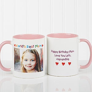 Ladies Pink Personalized Photo Coffee Mugs - Loving Her