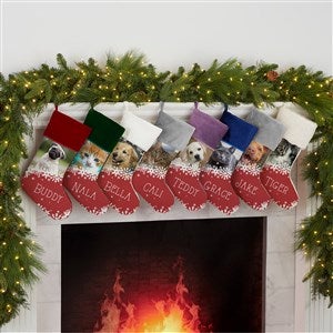 Snowflake Pet Personalized Photo Christmas Stockings - 25658