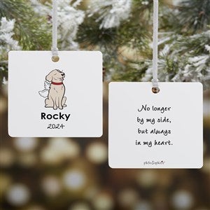 Golden Retriever Personalized Memorial Ornament - 2 Sided Metal