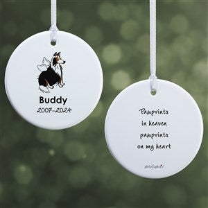 Collie Personalized Memorial Ornament - 2 Sided Glossy