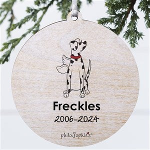 Dalmatian Personalized Memorial Ornament - 1 Sided Wood