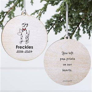 Dalmatian Personalized Memorial Ornament - 2 Sided Wood
