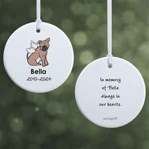 Bulldog Personalized Memorial Ornament - 2 Sided Glossy