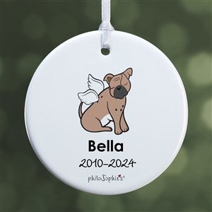 Bulldog Personalized Memorial Ornament - 1 Sided Glossy