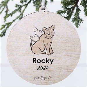 Bulldog Personalized Memorial Ornament - 1 Sided Wood
