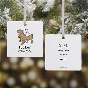 Cocker Spaniel Personalized Memorial Ornament - 2 Sided Metal