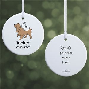 Cocker Spaniel Personalized Memorial Ornament - 2 Sided Glossy
