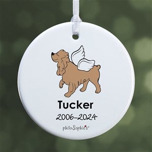 Cocker Spaniel Personalized Memorial Ornament - 1 Sided Glossy