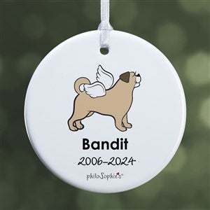 Puggle Personalized Memorial Ornament - 1 Sided Glossy