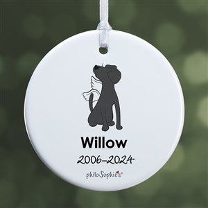 Labrador Personalized Memorial Ornament - 1 Sided Glossy