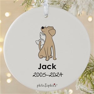 Labrador Personalized Memorial Ornament - 1 Sided Matte