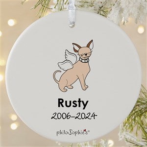 Chihuahua Personalized Memorial Ornament - 1 Sided Matte