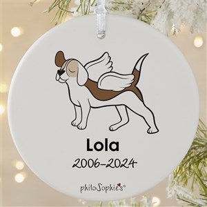 Beagle Personalized Memorial Ornament - 1 Sided Matte