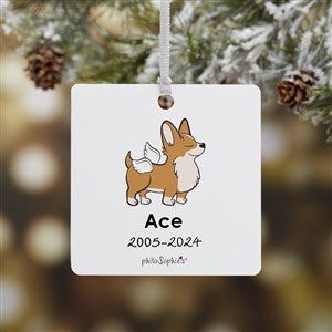 Corgi Personalized Memorial Ornament - 1 Sided Metal