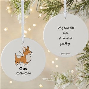 Corgi Personalized Memorial Ornament - 2 Sided Matte