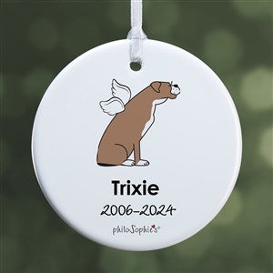 Boxer Personalized Memorial Ornament - 1 Sided Glossy