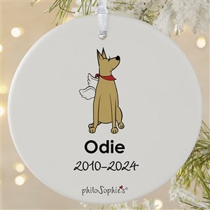 Great Dane Personalized Memorial Ornament - 1 Sided Matte