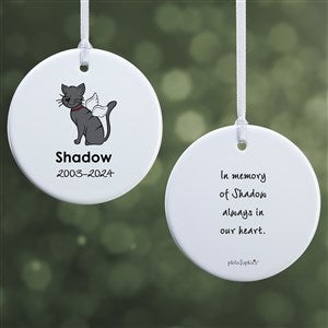 Cat Personalized Memorial Ornament - 2 Sided Glossy