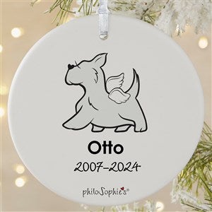 Scottie Personalized Dog Memorial Ornament - 1 Sided Matte