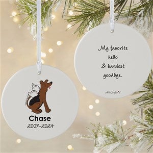 Shepard Personalized Dog Memorial Ornament - 2 Sided Matte
