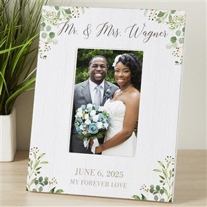 Laurels Of Love Personalized Wedding 4x6 Tabletop Frame - Vertical
