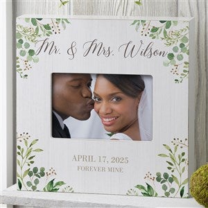 Laurels Of Love Personalized Wedding 4x6 Box Frame - Horizontal