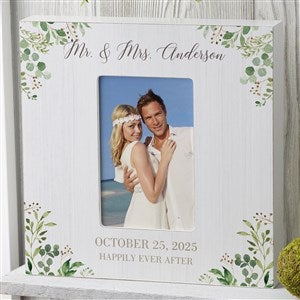 Laurels Of Love Personalized Wedding 4x6 Box Frame - Vertical