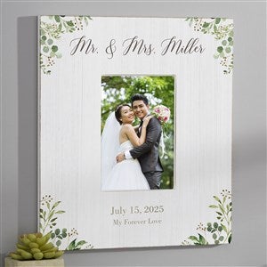 Laurels Of Love Personalized Wedding 5x7 Wall Frame - Vertical