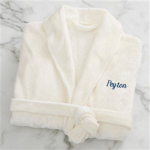 Personalized Luxury Fleece Robe - Ivory