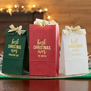 Best Christmas Ever Personalized Goodie Bags - Set of 25