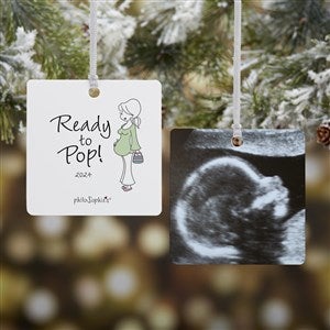 philoSophie's® Ready To Pop Personalized Square Photo Ornament- 2.75 Metal - 2
