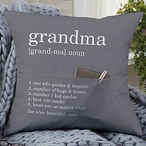 Definition of Grandma Personalized 18-inch Pocket Pillow