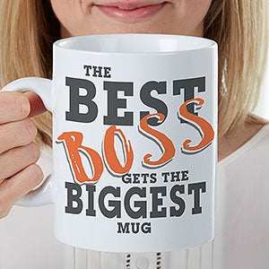 The Best Boss Mug - Personalized 30 oz Oversized Coffee Mug