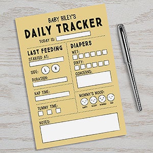 Daily Baby Tracker Personalized Notepad