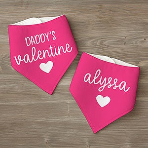 My Valentine Personalized Bandana Bibs - Set of 2