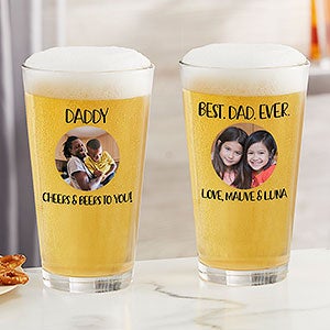 Photo Message For Him Personalized 16oz Pint Glass