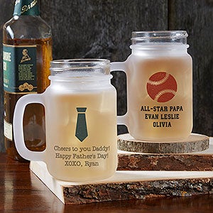 Personalized Mason Jar Glasses - Gifts For Him