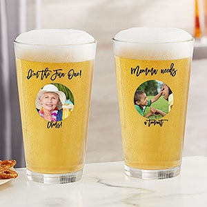 Photo Message For Her Personalized 16oz Pint Glass