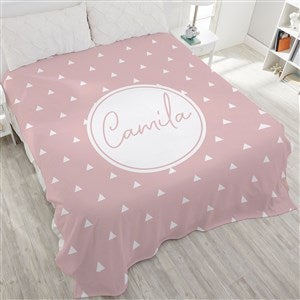 Simple & Sweet Personalized Baby Girl 90x108 Plush King Fleece Blanket
